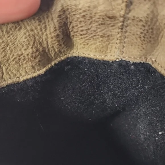 Martina Buraro Italy Leather Ankle Boots Harness Distressed Fleece Lined Heel - Picture 6 of 7